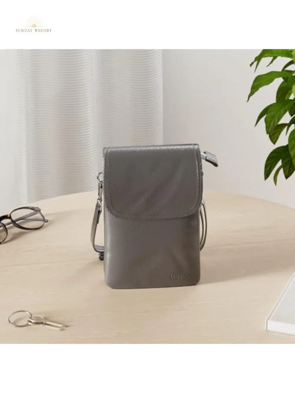 Genuine Leather Small Crossbody Bag for Women, Adjustable Strap, Card Slots,